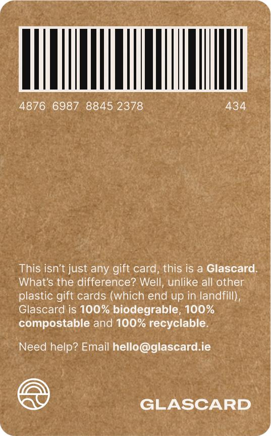 Glascard – Front design of glascard, sustainable