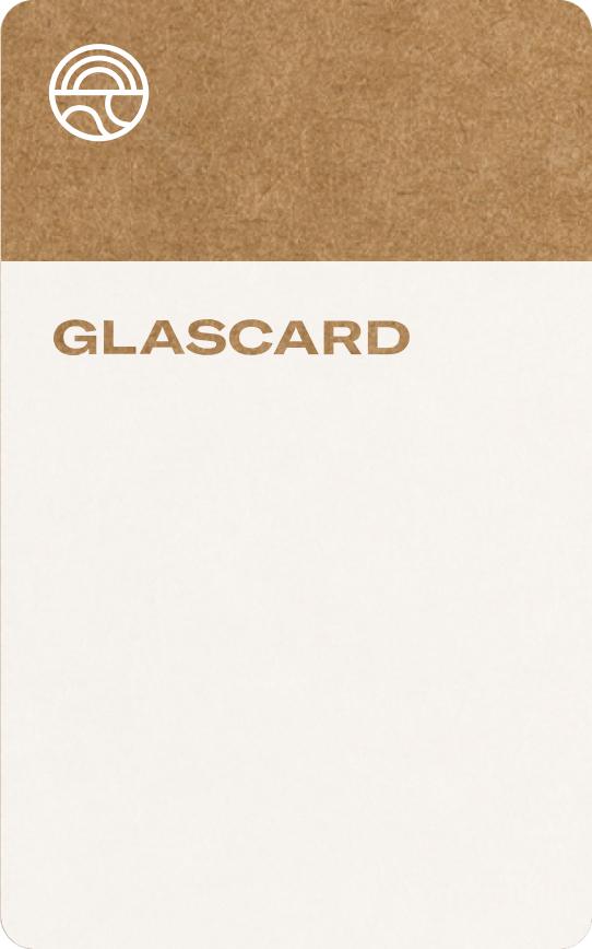 Glascard – Front design of glascard, sustainable